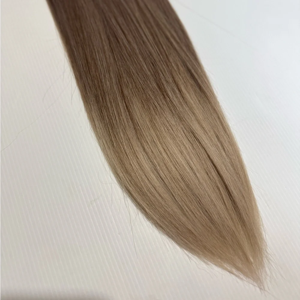 Balayage Wrap-Around Ponytail – Ombre Brown to Ash Blonde 32 “Extension - Picture 14 of 15